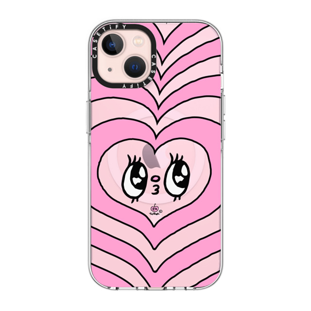 Esther Bunny x CASETiFY iPhone 13 ケース クリア クリア ケース MagSafe対応 Kissie Face