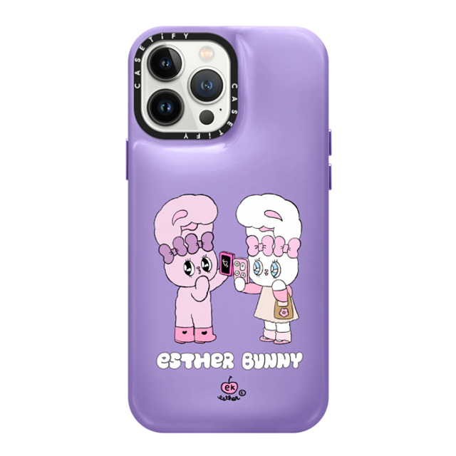 Esther Bunny x CASETiFY iPhone 13 Pro Max Case バイオレット パープル ピローケース Me and my bestie Esther Bunny x CASETiFY iPhone 13 Pro Max Case バイオレット パープル ピローケース Me and my bestie