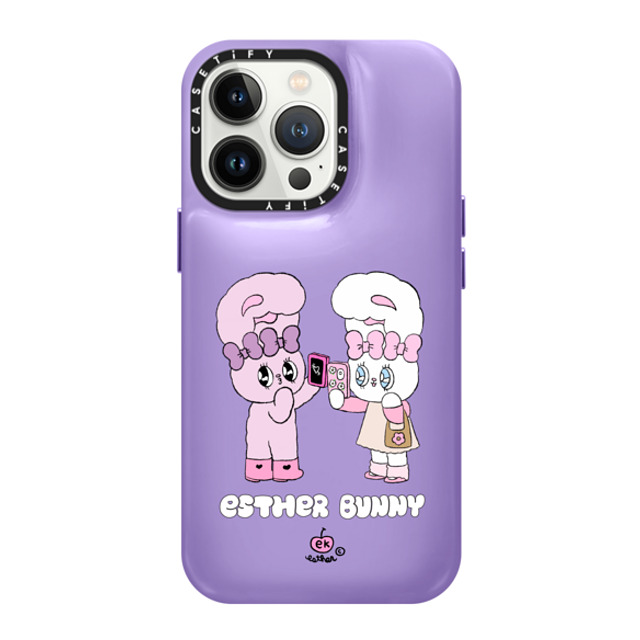 Esther Bunny x CASETiFY iPhone 13 Pro Case Bunny,Cartoon Violet Purple Pillow Case Me and my bestie Mother's Day Esther Bunny x CASETiFY iPhone 13 Pro Case Bunny,Cartoon Violet Purple Pillow Case Me and my bestie Mother's Day