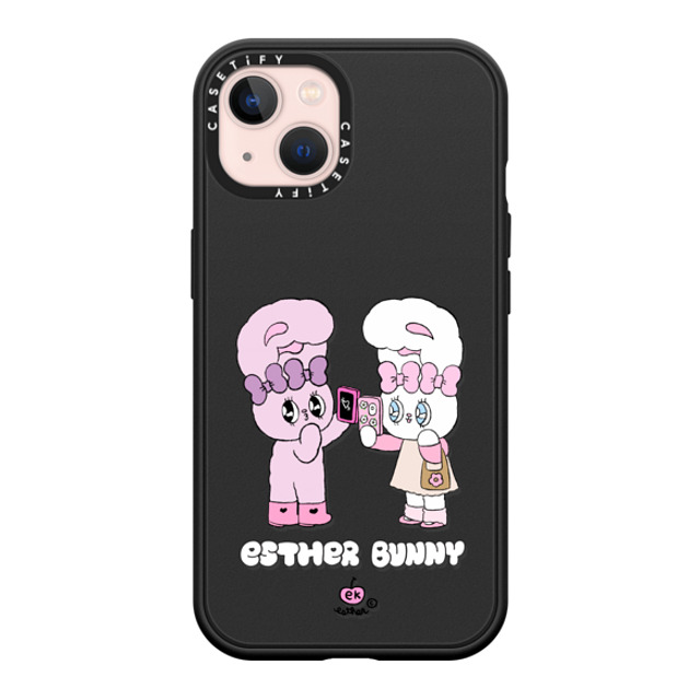 Esther Bunny x CASETiFY iPhone 13 ケース マットブラック インパクトケース MagSafe対応 Me and my bestie