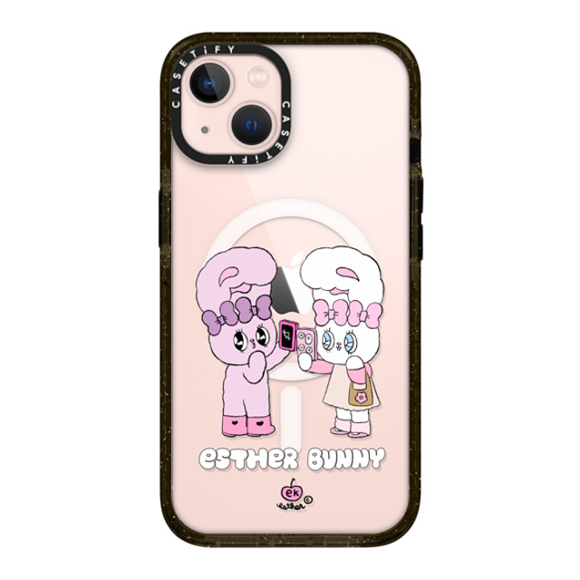 Esther Bunny x CASETiFY iPhone 13 ケース ブラック インパクトケース MagSafe対応 Me and my bestie