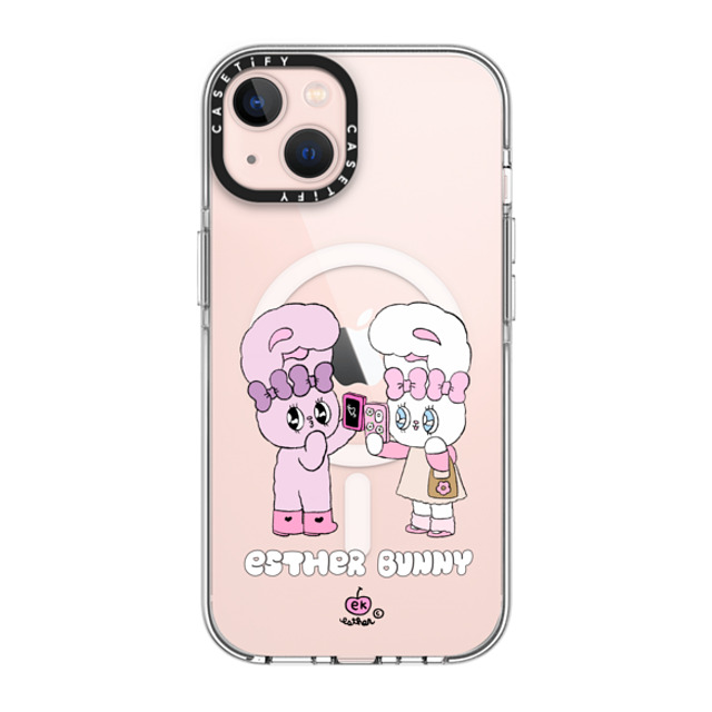 Esther Bunny x CASETiFY iPhone 13 ケース クリア クリア ケース MagSafe対応 Me and my bestie