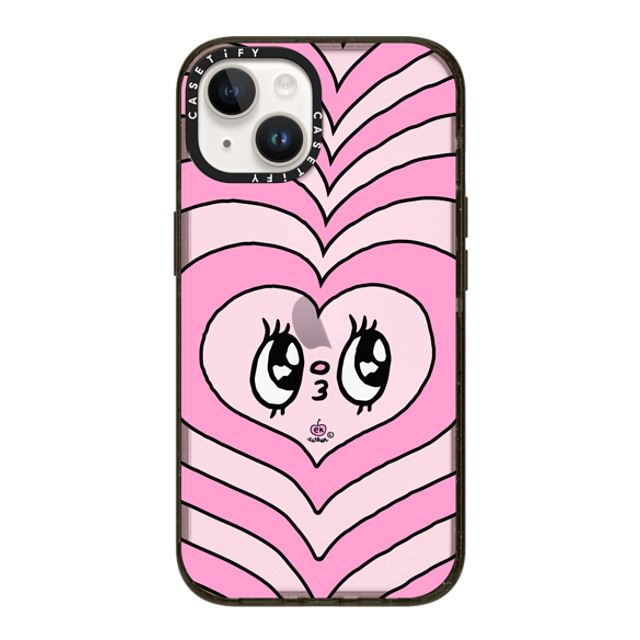 Esther Bunny x CASETiFY iPhone 14 ケース ブラック インパクトケース Kissie Face