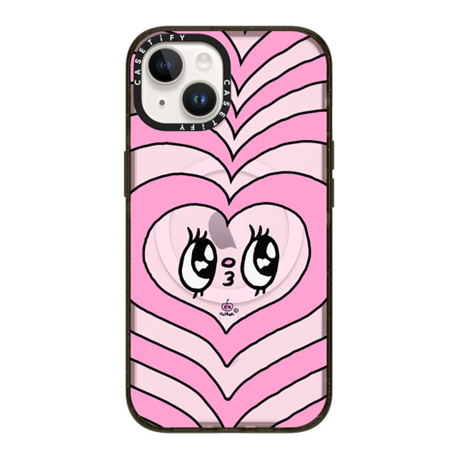 Esther Bunny x CASETiFY iPhone 14 ケース ブラック インパクトケース MagSafe対応 Kissie Face