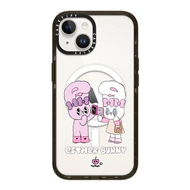 Esther Bunny x CASETiFY iPhone 14 ケース ブラック インパクトケース MagSafe対応 Me and my bestie