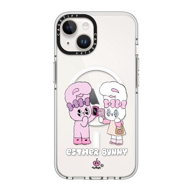 Esther Bunny x CASETiFY iPhone 14 ケース クリア クリア ケース MagSafe対応 Me and my bestie