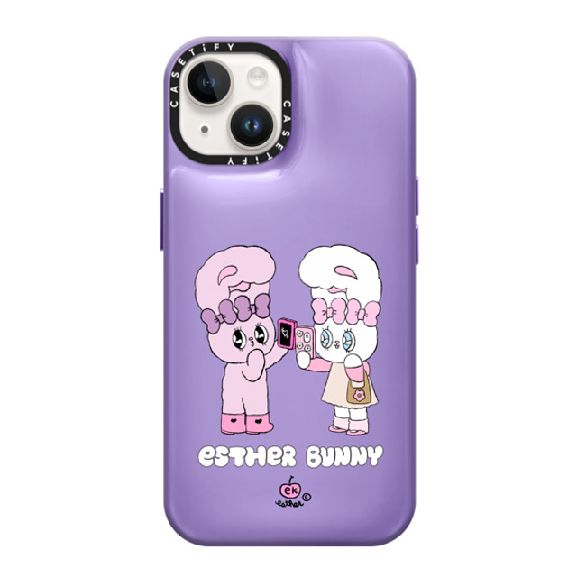 Esther Bunny x CASETiFY iPhone 14 Case バイオレット パープル ピローケース Me and my bestie Esther Bunny x CASETiFY iPhone 14 Case バイオレット パープル ピローケース Me and my bestie