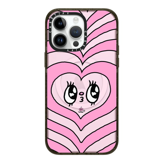 Esther Bunny x CASETiFY iPhone 14 Pro Max ケース ブラック インパクトケース MagSafe対応 Kissie Face