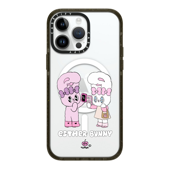 Esther Bunny x CASETiFY iPhone 14 Pro Max ケース ブラック インパクトケース MagSafe対応 Me and my bestie