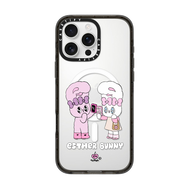 Esther Bunny x CASETiFY iPhone 16 Pro Max ケース ブラック インパクトケース MagSafe対応 Me and my bestie