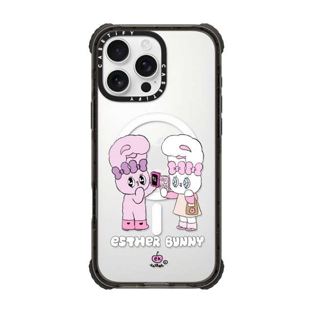 Esther Bunny x CASETiFY iPhone 16 Pro Max Case Bunny,Cartoon Black ウルトラ インパクトケース MagSafe 対応 Me and my bestie Mother's Day Esther Bunny x CASETiFY iPhone 16 Pro Max Case Bunny,Cartoon Black ウルトラ インパクトケース MagSafe 対応 Me and my bestie Mother's Day