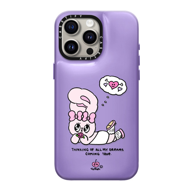 Esther Bunny x CASETiFY iPhone 15 Pro Max ケース バイオレット パープル ピローケース Dreams Come True