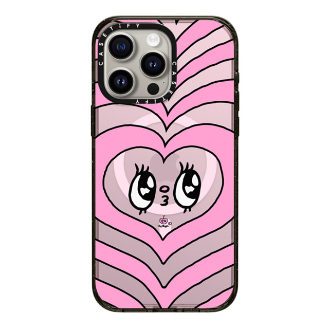 Esther Bunny x CASETiFY iPhone 15 Pro Max ケース ブラック インパクトケース MagSafe対応 Kissie Face