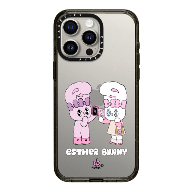 Esther Bunny x CASETiFY iPhone 15 Pro Max ケース ブラック インパクトケース Me and my bestie