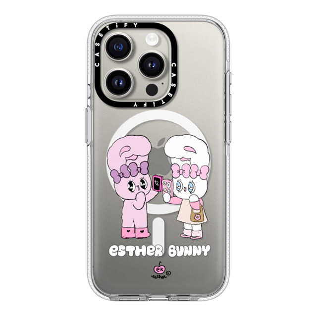 Esther Bunny x CASETiFY iPhone 15 Pro ケース クリア クリア ケース MagSafe対応 Me and my bestie