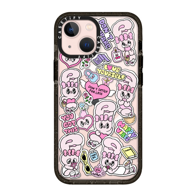 Esther Bunny x CASETiFY iPhone 13 Mini Case Sticker,Bunny Black Impact Case MagSafe Compatible You Got This Mother's Day Esther Bunny x CASETiFY iPhone 13 Mini Case Sticker,Bunny Black Impact Case MagSafe Compatible You Got This Mother's Day