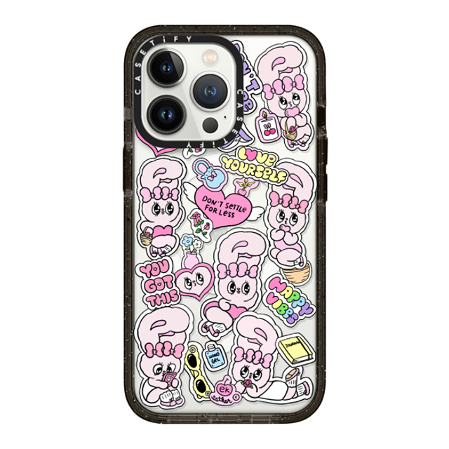 Esther Bunny x CASETiFY iPhone 13 Pro Case Sticker,Bunny Black Impact Case MagSafe Compatible You Got This Mother's Day Esther Bunny x CASETiFY iPhone 13 Pro Case Sticker,Bunny Black Impact Case MagSafe Compatible You Got This Mother's Day