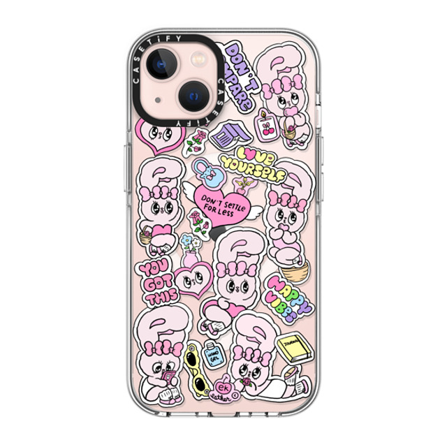 Esther Bunny x CASETiFY iPhone 13 ケース クリア クリア ケース MagSafe対応 You Got This