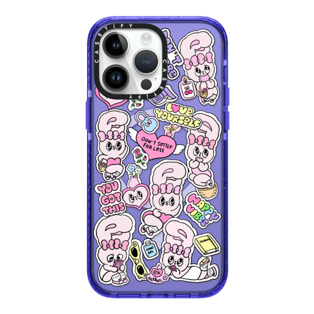 Esther Bunny x CASETiFY iPhone 14 Pro Max Case Peri Purple Impact Case MagSafe Compatible You Got This Esther Bunny x CASETiFY iPhone 14 Pro Max Case Peri Purple Impact Case MagSafe Compatible You Got This