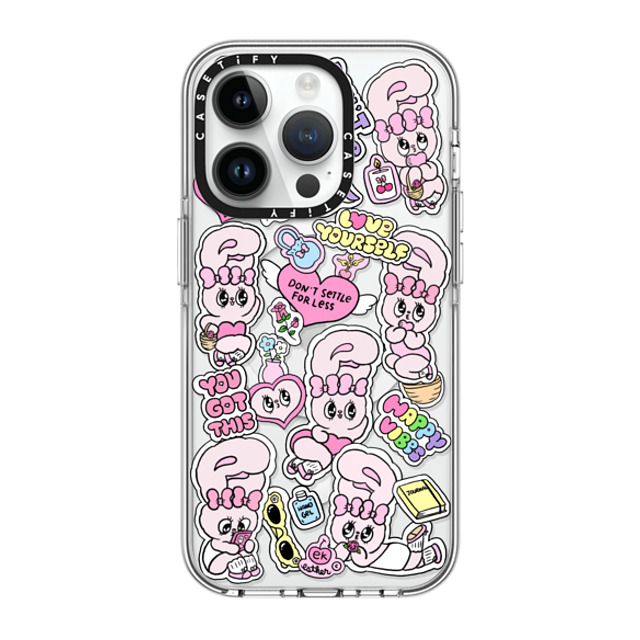 Esther Bunny x CASETiFY iPhone 14 Pro ケース クリア クリア ケース MagSafe対応 You Got This