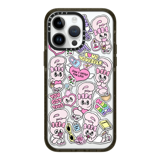 Esther Bunny x CASETiFY iPhone 14 Pro Max ケース ブラック インパクトケース MagSafe対応 You Got This