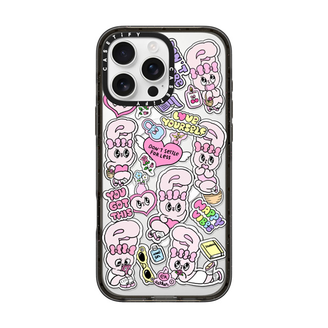 Esther Bunny x CASETiFY iPhone 16 Pro Max ケース ブラック インパクトケース MagSafe対応 You Got This