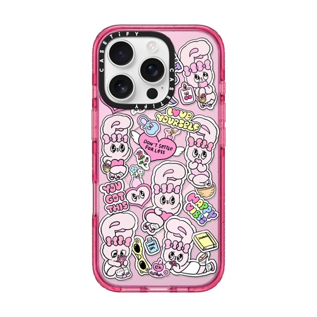 Esther Bunny x CASETiFY iPhone 16 Pro Case Sticker,Bunny Pink Fizz Impact Case MagSafe Compatible You Got This Mother's Day Esther Bunny x CASETiFY iPhone 16 Pro Case Sticker,Bunny Pink Fizz Impact Case MagSafe Compatible You Got This Mother's Day