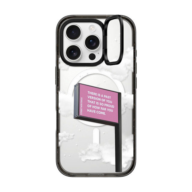 Street Writings x CASETiFY iPhone 16 Pro ケース Cloud,Quote ブラック インパクトリングスタンドケース MagSafe対応 Self Love by STREETWRITINGS Father's Day Street Writings x CASETiFY iPhone 16 Pro ケース Cloud,Quote ブラック インパクトリングスタンドケース MagSafe対応 Self Love by STREETWRITINGS Father's Day