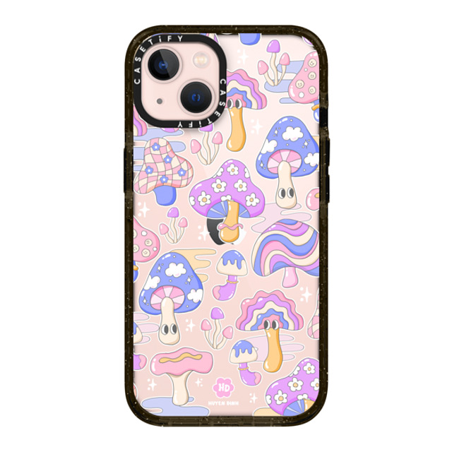 Huyen Dinh x CASETiFY iPhone 13 ケース ブラック インパクトケース Mushroom Pattern