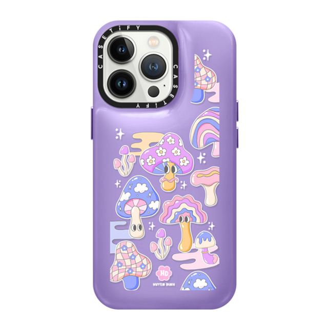 Huyen Dinh x CASETiFY iPhone 13 Pro Case バイオレット パープル ピローケース Mushroom Pattern Huyen Dinh x CASETiFY iPhone 13 Pro Case バイオレット パープル ピローケース Mushroom Pattern