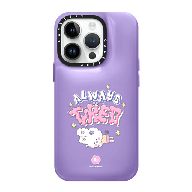 Huyen Dinh x CASETiFY iPhone 14 Pro Case バイオレット パープル ピローケース Always Tired Bunny Huyen Dinh x CASETiFY iPhone 14 Pro Case バイオレット パープル ピローケース Always Tired Bunny