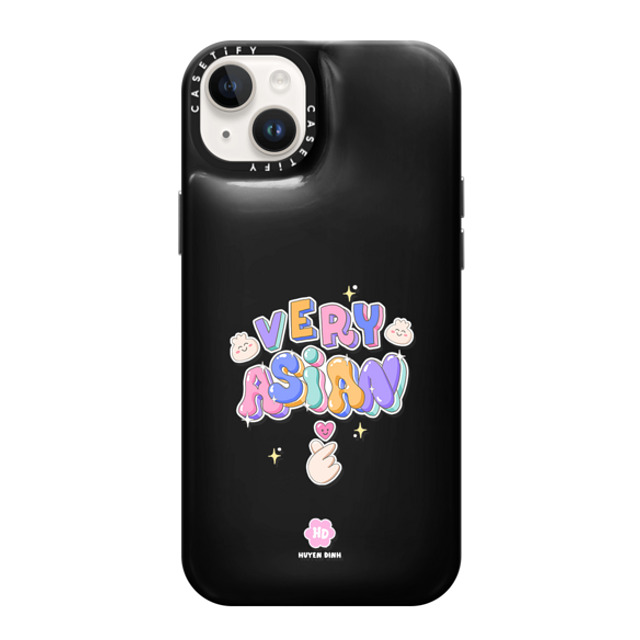 Huyen Dinh x CASETiFY iPhone 14 Plus ケース Floral,Quote Phantom Black ピローケース Very Asian Typography Mother's Day Huyen Dinh x CASETiFY iPhone 14 Plus ケース Floral,Quote Phantom Black ピローケース Very Asian Typography Mother's Day