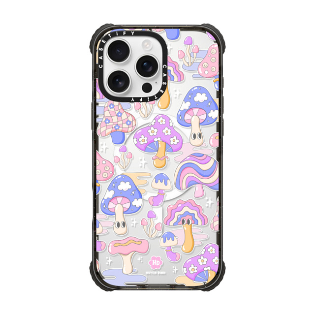 Huyen Dinh x CASETiFY iPhone 16 Pro Max Case Black ウルトラ インパクトケース MagSafe 対応 Mushroom Pattern Huyen Dinh x CASETiFY iPhone 16 Pro Max Case Black ウルトラ インパクトケース MagSafe 対応 Mushroom Pattern