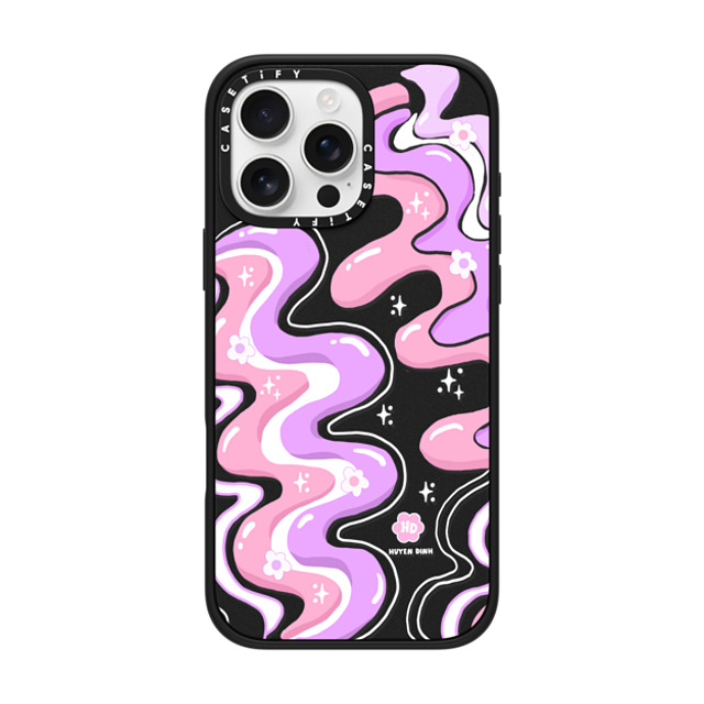 Huyen Dinh x CASETiFY iPhone 16 Pro Max ケース Floral,Quote マットブラック インパクトケース MagSafe対応 Wavy Swirl Groovy Pattern Mother's Day Huyen Dinh x CASETiFY iPhone 16 Pro Max ケース Floral,Quote マットブラック インパクトケース MagSafe対応 Wavy Swirl Groovy Pattern Mother's Day