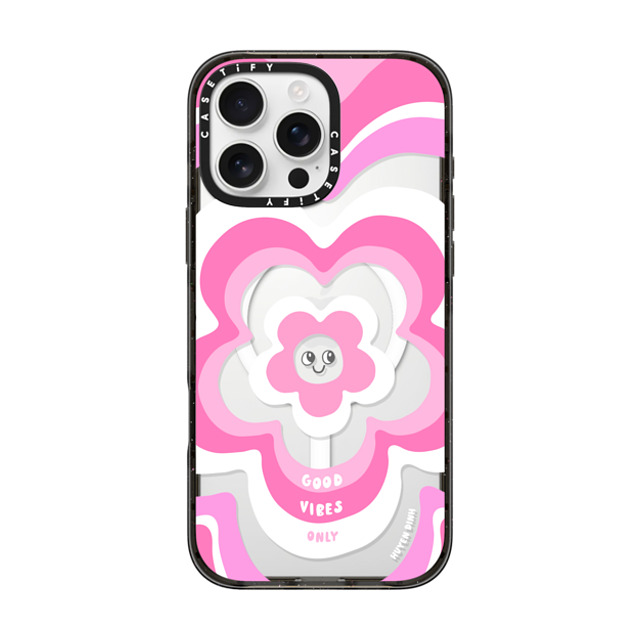 Huyen Dinh x CASETiFY iPhone 16 Pro Max Case Floral,Quote Black Impact Case MagSafe Compatible Pink Y2K Flower Pattern Father's Day Huyen Dinh x CASETiFY iPhone 16 Pro Max Case Floral,Quote Black Impact Case MagSafe Compatible Pink Y2K Flower Pattern Father's Day