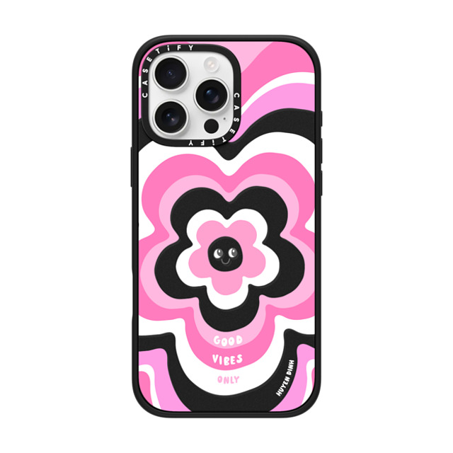 Huyen Dinh x CASETiFY iPhone 16 Pro Max ケース Floral,Quote マットブラック インパクトケース MagSafe対応 Pink Y2K Flower Pattern Father's Day Huyen Dinh x CASETiFY iPhone 16 Pro Max ケース Floral,Quote マットブラック インパクトケース MagSafe対応 Pink Y2K Flower Pattern Father's Day