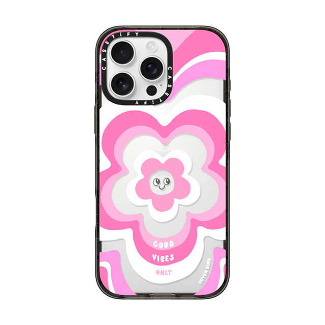 Huyen Dinh x CASETiFY iPhone 16 Pro Max Case Floral,Quote Black Impact Case Pink Y2K Flower Pattern Father's Day Huyen Dinh x CASETiFY iPhone 16 Pro Max Case Floral,Quote Black Impact Case Pink Y2K Flower Pattern Father's Day