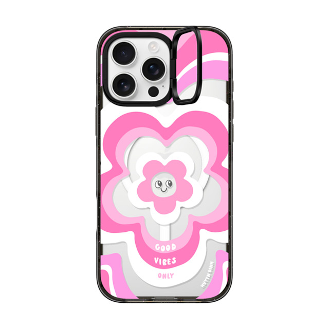 Huyen Dinh x CASETiFY iPhone 16 Pro Max ケース Floral,Quote ブラック インパクトリングスタンドケース MagSafe対応 Pink Y2K Flower Pattern Father's Day Huyen Dinh x CASETiFY iPhone 16 Pro Max ケース Floral,Quote ブラック インパクトリングスタンドケース MagSafe対応 Pink Y2K Flower Pattern Father's Day