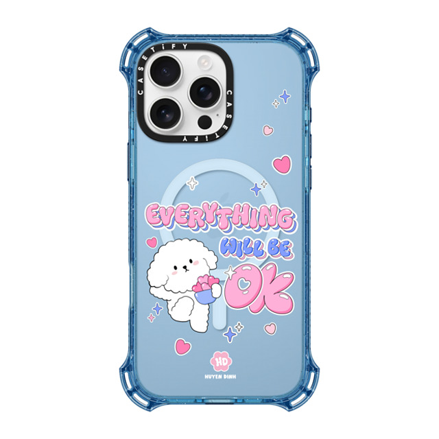 Huyen Dinh x CASETiFY iPhone 16 Pro Max Case ベイビーブルー バウンスケース Everything will be ok Huyen Dinh x CASETiFY iPhone 16 Pro Max Case ベイビーブルー バウンスケース Everything will be ok