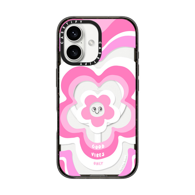 Huyen Dinh x CASETiFY iPhone 16 Case Floral,Quote Black Impact Case MagSafe Compatible Pink Y2K Flower Pattern Father's Day Huyen Dinh x CASETiFY iPhone 16 Case Floral,Quote Black Impact Case MagSafe Compatible Pink Y2K Flower Pattern Father's Day