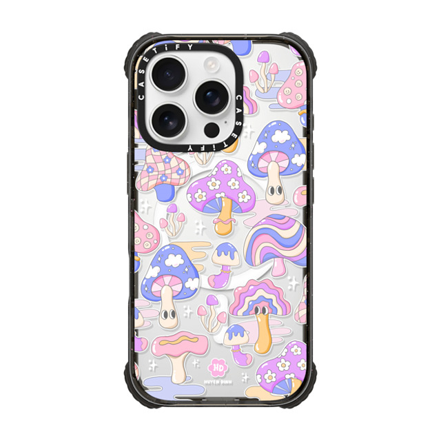 Huyen Dinh x CASETiFY iPhone 16 Pro Case Black ウルトラ インパクトケース MagSafe 対応 Mushroom Pattern Huyen Dinh x CASETiFY iPhone 16 Pro Case Black ウルトラ インパクトケース MagSafe 対応 Mushroom Pattern