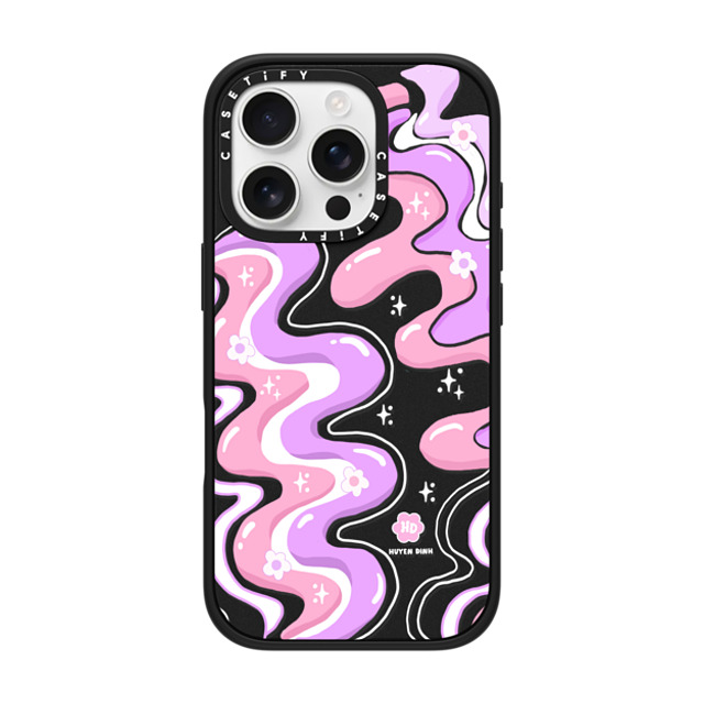 Huyen Dinh x CASETiFY iPhone 16 Pro ケース Floral,Quote マットブラック インパクトケース MagSafe対応 Wavy Swirl Groovy Pattern Mother's Day Huyen Dinh x CASETiFY iPhone 16 Pro ケース Floral,Quote マットブラック インパクトケース MagSafe対応 Wavy Swirl Groovy Pattern Mother's Day