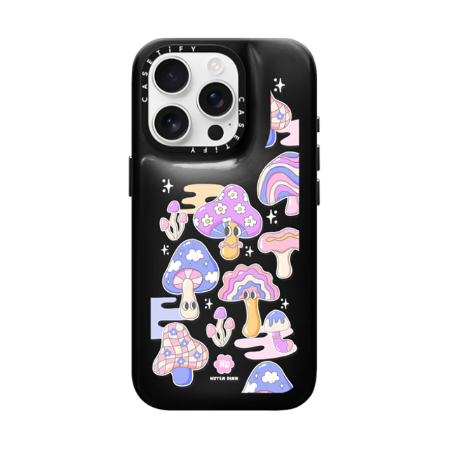Huyen Dinh x CASETiFY iPhone 16 Pro ケース Floral,Quote Phantom Black ピローケース Mushroom Pattern Mother's Day Huyen Dinh x CASETiFY iPhone 16 Pro ケース Floral,Quote Phantom Black ピローケース Mushroom Pattern Mother's Day