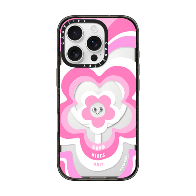 Huyen Dinh x CASETiFY iPhone 16 Pro Case Floral,Quote Black Impact Case MagSafe Compatible Pink Y2K Flower Pattern Mother's Day Huyen Dinh x CASETiFY iPhone 16 Pro Case Floral,Quote Black Impact Case MagSafe Compatible Pink Y2K Flower Pattern Mother's Day