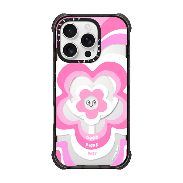 Huyen Dinh x CASETiFY iPhone 16 Pro Case Floral,Quote Black ウルトラ インパクトケース MagSafe 対応 Pink Y2K Flower Pattern Father's Day Huyen Dinh x CASETiFY iPhone 16 Pro Case Floral,Quote Black ウルトラ インパクトケース MagSafe 対応 Pink Y2K Flower Pattern Father's Day