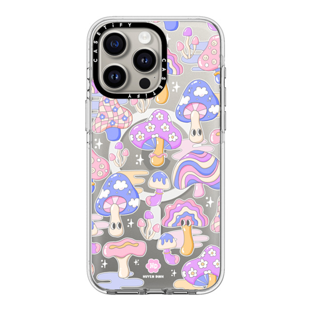 Huyen Dinh x CASETiFY iPhone 15 Pro Max ケース クリア クリア ケース MagSafe対応 Mushroom Pattern