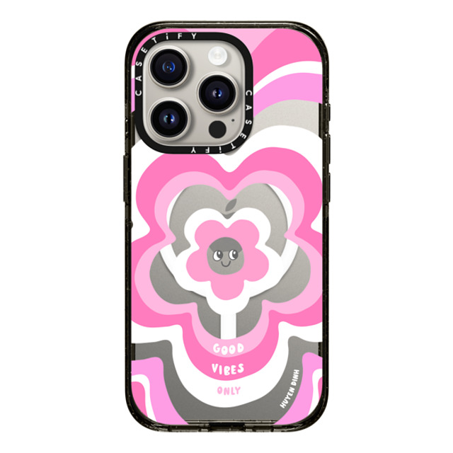 Huyen Dinh x CASETiFY iPhone 15 Pro Case Floral,Quote Black Impact Case MagSafe Compatible Pink Y2K Flower Pattern Father's Day Huyen Dinh x CASETiFY iPhone 15 Pro Case Floral,Quote Black Impact Case MagSafe Compatible Pink Y2K Flower Pattern Father's Day