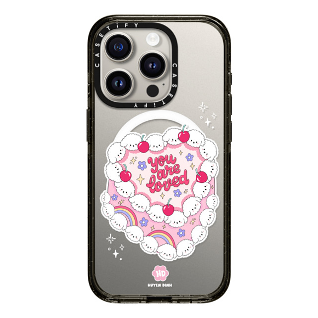 Huyen Dinh x CASETiFY iPhone 15 Pro ケース Dog,Animal ブラック インパクトケース MagSafe対応 You are loved cake with Bichon Bibo icing Back to School Huyen Dinh x CASETiFY iPhone 15 Pro ケース Dog,Animal ブラック インパクトケース MagSafe対応 You are loved cake with Bichon Bibo icing Back to School