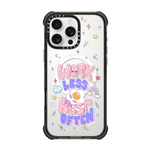 Huyen Dinh x CASETiFY iPhone 16 Pro Max Case Floral,Heart Black ウルトラ インパクトケース MagSafe 対応 Work Less Rest Often Father's Day Huyen Dinh x CASETiFY iPhone 16 Pro Max Case Floral,Heart Black ウルトラ インパクトケース MagSafe 対応 Work Less Rest Often Father's Day