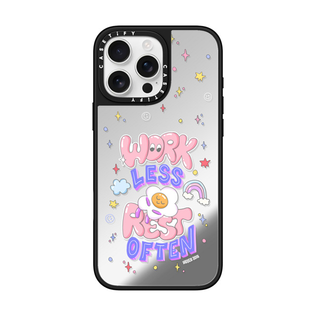 Huyen Dinh x CASETiFY iPhone 16 Pro Max Case Floral,Heart Silver on Black ミラーケース MagSafe対応 Work Less Rest Often Father's Day Huyen Dinh x CASETiFY iPhone 16 Pro Max Case Floral,Heart Silver on Black ミラーケース MagSafe対応 Work Less Rest Often Father's Day
